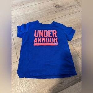 Baby boy under Armour T-shirt, blue and orange size 24 month